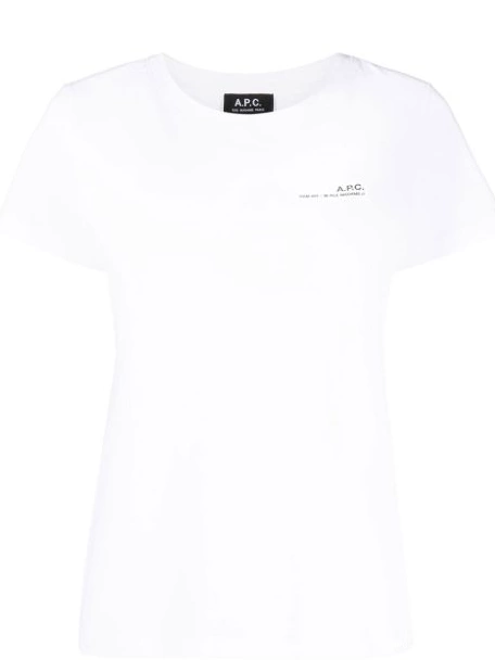 logo-print neck Women A.P.C. crew T-shirt 0501